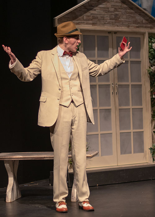 Sound of Music Max Dettweiler Costume, he is wear a light coloured  day suit